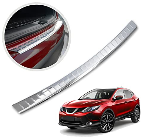CHROMEMASTER | Ladekantenschutz Stoßstangenschutz | Kompatibel mit Nissan Qashqai J11 2014-2017; Edelstahl Poliert/Chrom; Unsere Lackschutzleiste Sichert den Heckstoßfänger vor Kratzern
