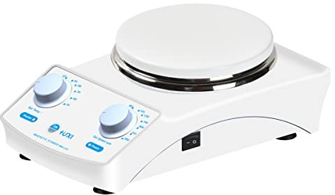 +UXI Magnetic Stirrer Hot Plate LCD Screen RT+5~350? Speed Range 100-2000rpm Maximum Processing Capacity 20L Time Setting Range 0-99h59min with 2 Stirring Bars 110V (Without LCD Screen)