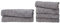 Müskaan® 6er Bambus Handtuch Set Kiesel, 50% Baumwolle & 50% Bambus, 450g/m² – 2X Duschtuch 70x140cm & 4X Handtuch 50x100cm – Öko-Tex, Handtücher Set Baumwolle, Handtuchset Grau, 60°C waschbar