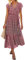 SEVETAT Damen Chiffon Boho Lange Kleid mit Gürtel Sommerkleid Partykleid Elegant V-Ausschnitt Maxikleid Blumenkleid Abendkleid Rüschen Strandkleid Cocktailkleid (Rot, S)