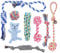 PLUTUS PET Dog Chew Toys for Aggressive Chewers, 8 pack Interactive Rope Toys, Washable Cotton, Teething Toys for Puppies, Small and Medium Dogs