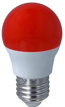 Lampadina Led E27 Colorato (1, Rosso), 4W=35W 220V 400Lm, Forma Globo Ø45mm, Per Decorazione Feste