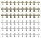 EMSea 60PCS Cross Nail Art Charms - Metal 3D Punk Nail Ornaments for Manicure Art Craft DIY Accessories Decoration Supplies - Bronze & Antique Silver