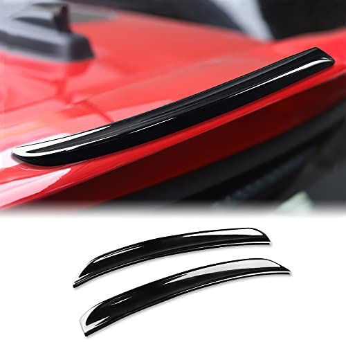 KUNGKIC 2 Stück ABS Heckflügel Trim Spoiler Erweiterung Lip Fins Dekorative Aufkleber Kompatibel mit MINI Cooper F55 F56 S/JCW 2014-2022 Zubehör,Coole Äußere Dekoration,Sportlicher Stil (Schwarz)