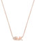 Michael Kors Collana da donna con ciondolo in ottone color oro rosa (modello: MKJ7977791), nessuna taglia, metallo non prezioso, cristallo, No Size, Metallo, cristallo