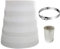 Oneyijun 140-180mm ABS Ducting Reducer Round Pipe Multi Reducer Extractor Fan Ventilation Systems Hose Connector Adapter Diameter White Tube Reducing Ring Duct with Stainless Steel Clamp and Tape