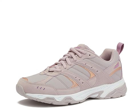 Avia Verge Womens Sneakers,Tennis, Court, Cross Training, or Pickleball Shoes for Women, Classic Black or Walking White Sneakers with Arch Support, Light Purple/Multicolor/Light Purple, 6 UK