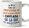 MUGFFINS Tazas para PROFESORA DE EDUCACIÓN FÍSICA mujer - En Español - Todos te advirtieron - 11 oz / 330 ml - Regalo original y divertido