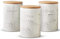WiseAccordio Stunning Ceramic Marble Effect Set of 3 Effect Kitchen Canisters Tea Coffee - Sugar Jar| Kitchen Storage Set |Airtight Lids