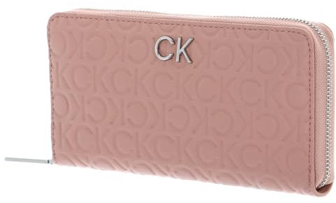 Calvin Klein Re-Lock Zip Around Wallet EMB Mono L Cafe Au Lait