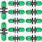 JOYPRO Tropfbewässerungsarmaturen für 1.27 cm Schläuche (1.5 cm, gedrehte 6-Wege-Anschlüsse für Tropfbewässerungsschlauch (13 mm Innendurchmesser,4 mm ID)