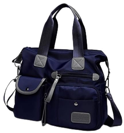WKLLK Stilvolle Baby Windel Einkaufstasche Lässige Wickeltaschen Hobo Taschen All Match Satchel Messenger Bag Handtasche Umhängetasche für die tägliche Reise Strand Camping,Navy blau