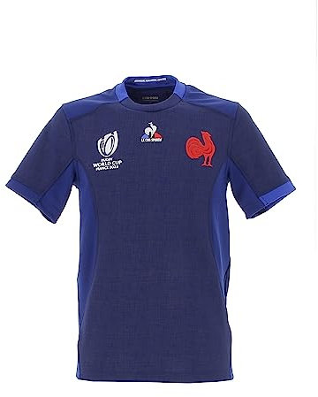 Le Coq Sportif FFR XV Maillot Replica SS CDM M pblue in, T-Shirt Manches Courtes Homme, pblue Intense/pblue,