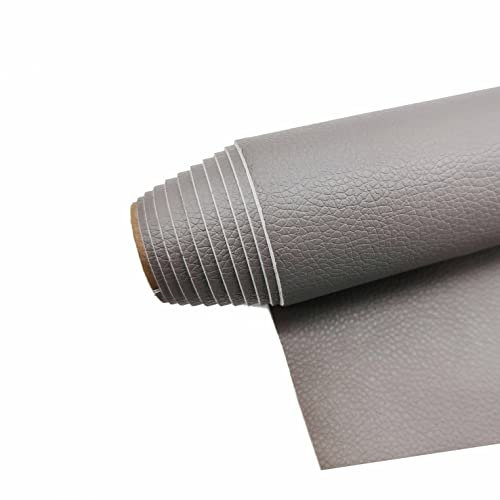 Surriba Kunstleder Selbstklebend, Kunstleder Flicken Lederpatches Eeparaturset für Ledersitz Motorrad Sitzbank Auto Leder Gaming-Stuhl 40 * 120cm Art Hellgrau
