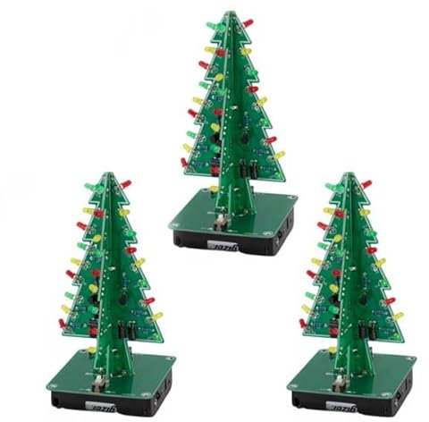 3x Bausatz LED-Weihnachtsbaum zum Löten Geschenk inkl. Anleitung