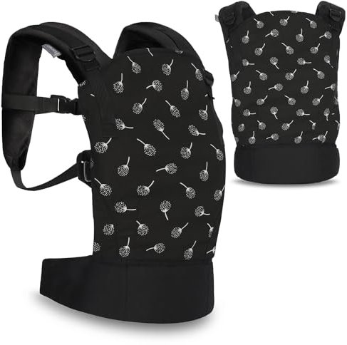 Lorelli Babytrage Wally ab 3 Monate, Kindertrage, Ergonomisches Design, Atmungsaktives Material, Verstellbare Gurte, Einfach anzuziehen, Baby Backpack, schwarz