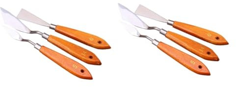 DOITOOL 2ensembles Set De Spatules Métalliques pour Peinture à Huile Outils De Mélange De Couleurs avec Poignée pour Artistes Professionnels Et Amateurs