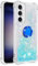 Handyhülle für Samsung A05s Hülle Glitzer 3D Bling Sparkle Treibsand Fließende Flüssigkeit TPU mit Rotating Ring Ständer Stoßfest Schutzhülle Case für Samsung Galaxy A05s 4G/5G - Silver Blue Star