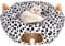 QLoztyse Katzentunnelbett für Indoor-Katzen – Extra große runde Katzenröhre, Donut-Kreistunnel mit Plüschball, Spielzeug, rund, faltbar, flauschige Höhlenabdeckung für Kätzchen, Kätzchen und Hunde