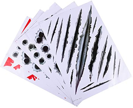 jojofuny 5St Aufkleber gefälschte Schüsse Fenster Autorennen Streifen Rennabziehbilder Dekor Riss Applikationen einstellen schmücken r458