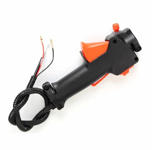Interruttore per Maniglia Strimmer Trimmer, Interruttore per Maniglia Nero in Plastica da 26mm con Cavo Acceleratore per Tagliaerba, Accessori per Decespugliatore per il Controllo della Macchina