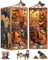 Quanquer DIY Book Nook Kit für Erwachsene_mit Staubschutz und LED-Licht 3D hölzerne Miniatur Puppenhaus BookNook Fantasy_Creativity Geschenk für Teens (Age of Sail)
