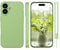 KPPIT iPhone for 16 case silicone,iPhone 16 Phone case shockproof 6.1,Full camera coverage Military-Grade Protection 360°,With hand strap slim Case-Matcha Green