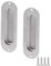 QLEUIFT Maniglie a Incasso 2 Pezzi Maniglie Porte Scorrevole Spazzolato Acciaio Inox Ovali Maniglie con Viti Accessori