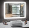PESENXAN LED Badspiegel mit Beleuchtung, 45 x 60cm Wandspiegel Badezimmerspiegel Kaltweiß 6500K, Dimmbar, Touch-Schalter und Speicherfunktion, IP44 LED-Spiegel-Bad, Horizontal/Vertikal