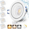 YindaLux 6x LED Einbaustrahler 230V Dimmbar Flach 5W IP44 Einbauleuchten Deckenspots 38° oder 120° Abstrahlwinkel Warmweiß Neutralweiß Kaltweiß Einbauspots, Weiß