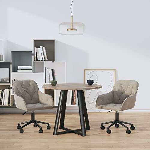 Xichuzi Esszimmerstühle 2 STK. Drehbar Hellgrau Samt, Essstuhl, Esstisch Stühle, Stühle Esszimmer, Küchenstühle, Schlafzimmerstuhl, Dinning Chair, Konferenzzimmer Stühle - 3103421