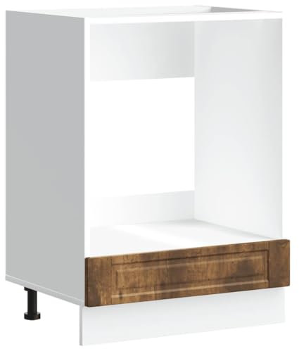 vidaXL Herdumbauschrank Porto Räuchereiche Holzwerkstoff, Backofenschrank, Herdschrank, Ofenschrank, Küchenofenschrank, Küchenherdschrank