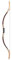 Mongolischer Recurve Bogen, Traditioneller Langbogen 35-55lbs Pferdebogen Passend für rechte und Linke Hand Erwachsene Bogenschießen Bögen (30 lbs)