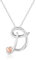 Mesovor Silber Anfänglich Kette für Damen, Halskette mit Buchstaben Namens Anhänger und Herz aus Roségold, Schmuck Geschenke, 50 cm Kette (Buchstabe-D)