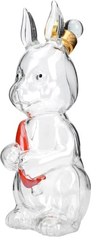 Generico Bottiglia di Vino Coniglietto Distributore di Vino Birra Coniglio Maniglia Bottiglie Bottiglia di Vino per Bar Riutilizzabile Aria Distributore di tè Freddo Transparent Bicchiere