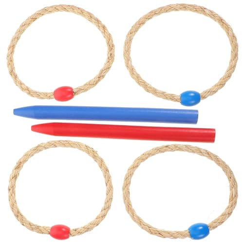 Milisten 1 Jeu Jeux de Plein air Jouer Chiffres de Casse-Noix Pendentif Casse-Noisette Jeu de Famille Jeu de Jardin Jeu de Lancer d'anneaux pour Enfants Jeu de Lancer pour la fête Bois