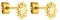 Purelei® Elegante Sonnen-Ohrstecker für Frauen – 18K vergoldet, Edelstahl, filigran & leicht (7,5 mm) (Gold)