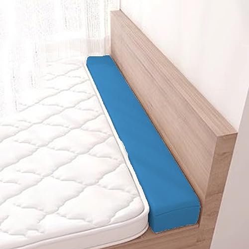 Bett Matratzenfüller Kissenverlängerung Verbinder Weicher Keil Blau (100 x 5 x 5 cm)