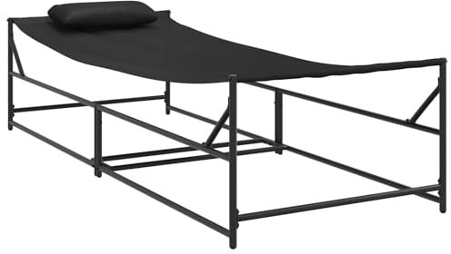 vidaXL Sonnenliege Anthrazit 200 x 74 x 73 cm Textilene und Stahl, Moderne Balkonliege, wetterfestes Outdoor-Liegen, Bequeme Gartenliege, Schlichte Design-Tageliege