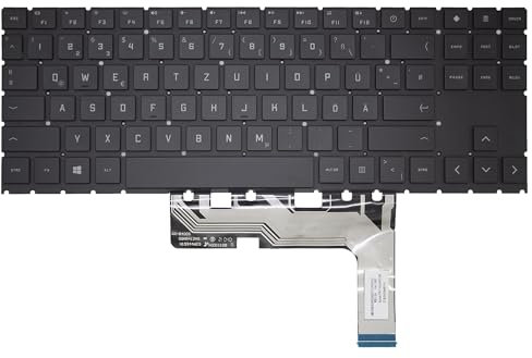 Multilingual layoutRGB Colorful Backlit Keyboard for HP Omen 15-EN 15-EN1013DX Version 2 (Not fit for Version 1) (German/Deutsch)