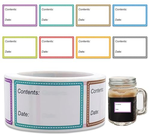 500 Stück Gefrieretiketten Zum Beschriften, Gefrieretiketten Ablösbar Ohne Rückstände, Food Freezer Labels Klein Handmade Aufkleber Marmeladen Etiketten Blank Labels Bag (25 X 40 mm)