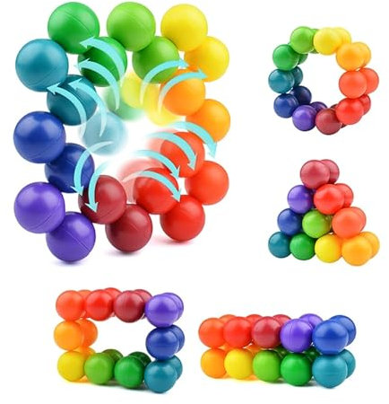 Juguetes Sensoriales para Autismo,Juguetes antiestrés para Adultos y niños,Esferas Que Pueden Cambiar de Forma a Voluntad para Hacer Ejercicio, Desarrollar la Mente y Aliviar el Estrés