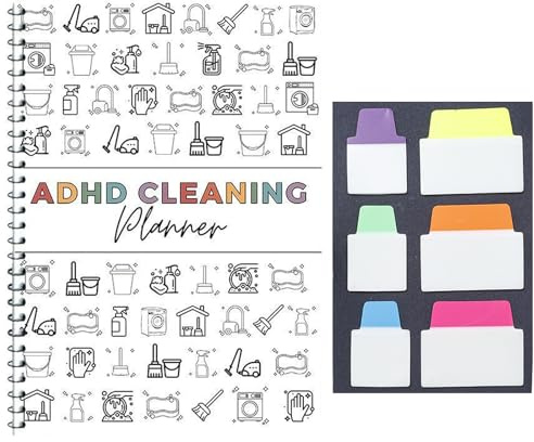 SiumPklay ADHD Cleaning Planner -ADHD Planner for Weekly & Monthly Household Cleaning Schedule, Chore Tracker & Checklist Organizer for Home Management