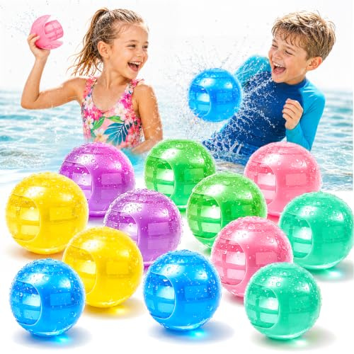 Sternstunde 12 Pezzi Gavettoni Riutilizzabili, Palloncini d’Acqua Auto-Riempimento Rapido in Silicone, Sicuri ed Ecologici per Bambini e Adulti, Giochi d’Acqua Estivi Piscina Spiaggia Giardino
