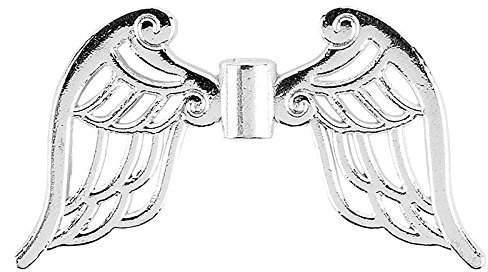 Ideen mit Herz Filigrane Engelsflügel, silber | Spacer, Zwischenperlen, Tibetanische Flügel | Engelsanhänger, Perlenengel, Schutzengel, Engelflügel-Anhänger basteln | DIY Schmuck