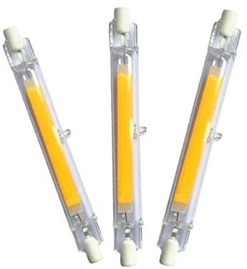 10W R7S LED Bulb (3 Pack) 100W Halogen Equivalent 118mm J-Type Base Cool White 6000K Double Ended Flood Light 360 Beam Angle Landscape Lights 110-140V