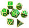 Yourandoll 7 STÜCKE Zinklegierung Metall Würfel Polyeder Würfel D20 D12 D10 D8 D6 D4 für Dungeons und Dragons DND RPG MTG Würfel Tischspiele 16mm (Grün Golden)
