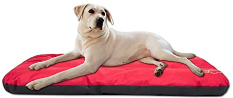 millybo ECO Hundematratze, Hundebett für Kleine, Mittlere, Große Hunde - wetterfestes Hundekissen, kuscheliges Schaum Tierbett, Outdoor & Robustes Hundematte - 115x80x12 cm Rot