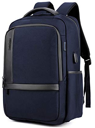 FANDARE Neu Laptop Rucksäcke Schulrucksack Herren 15.6 Zoll Laptop Tasche mit USB Business Daypack Teenager Reise Schulranzen Junge Schultasche Tagesrucksack Grosse Kapazität Wasserdicht Nylon Blau