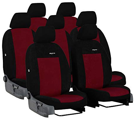 Saferide Autositzbezüge Dunkel Rot 7-Sitze Set Sitzbezug Sitzschutz Autositz Schonbezüge